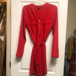 Express Red Shirtdress Size M